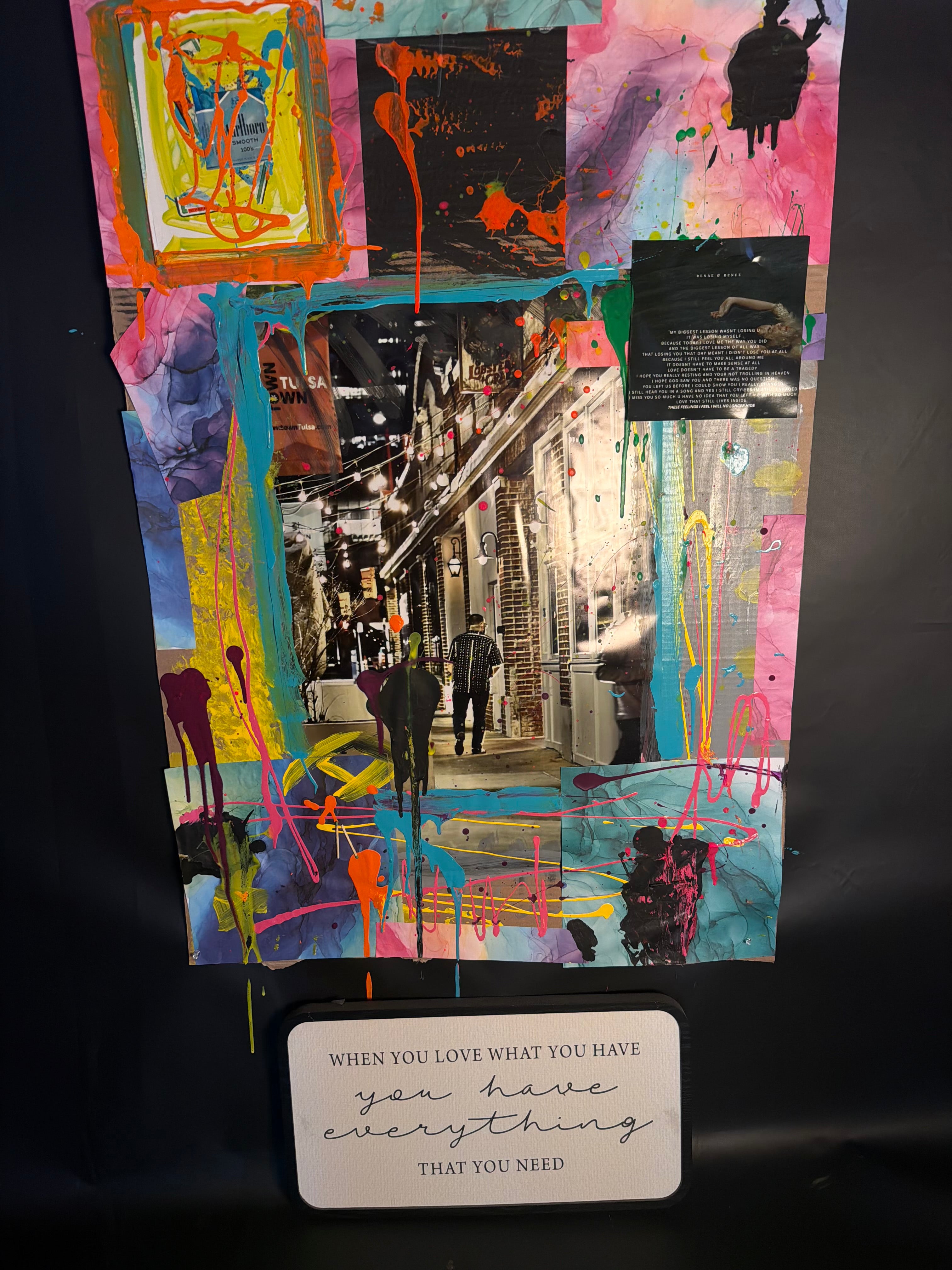 “Tulsa spelled backwards” by Devin Alexander Herrera 24x36 art piece